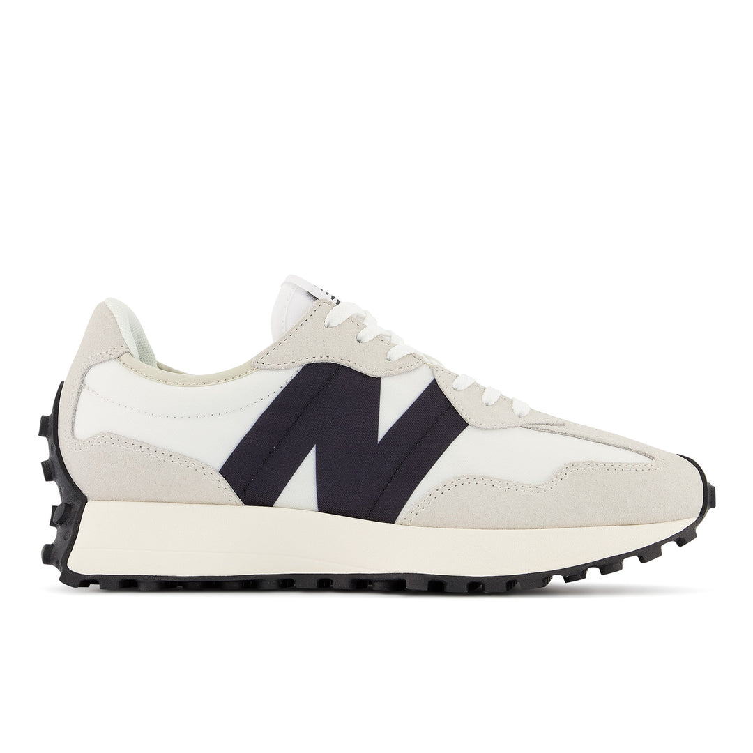 Women's New Balance 327 Color: Sea Salt with White and Black  1