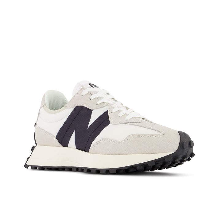 Women's New Balance 327 Color: Sea Salt with White and Black  4