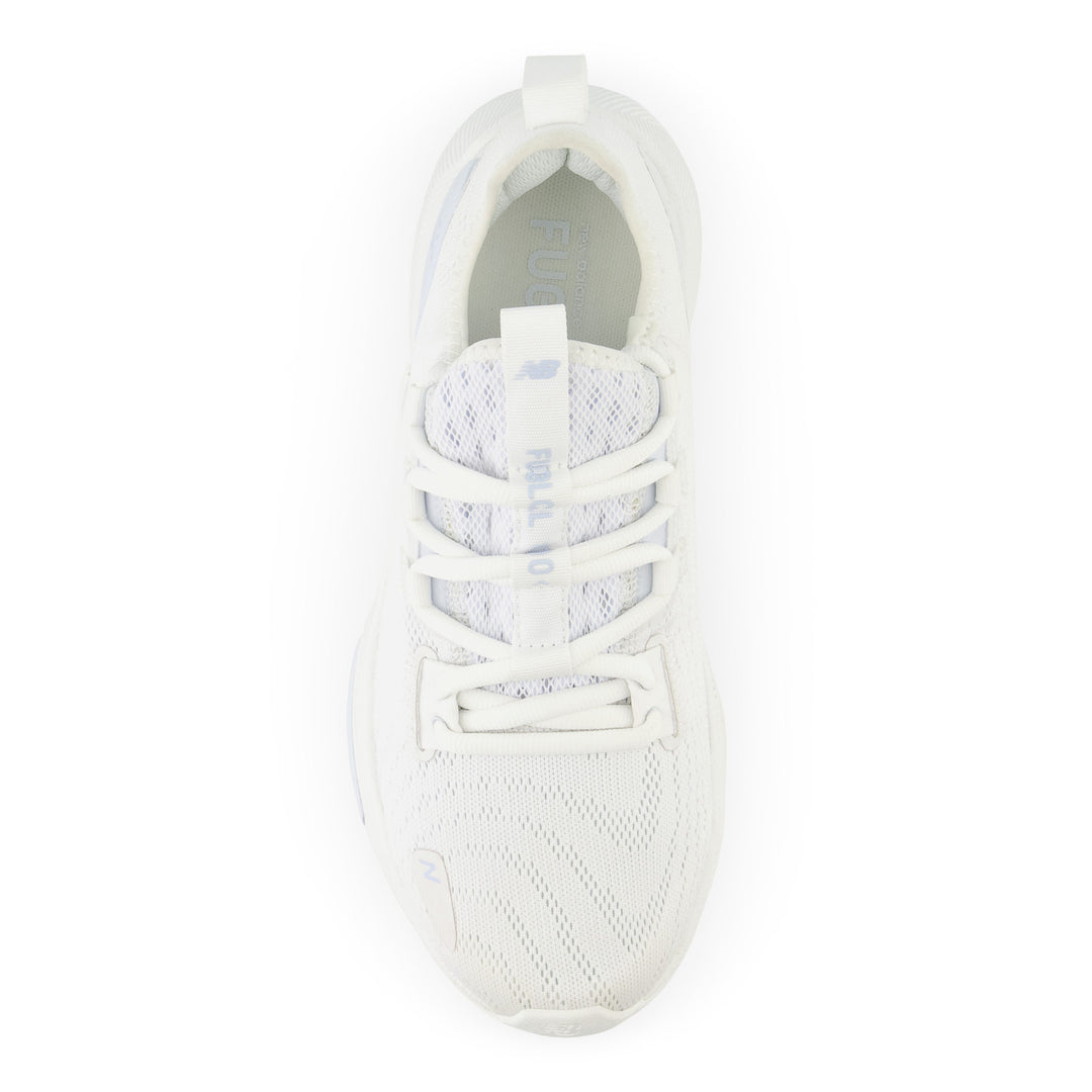 Women's New Balance FuelCell Trainer v2 Color: White with Ice Blue 3