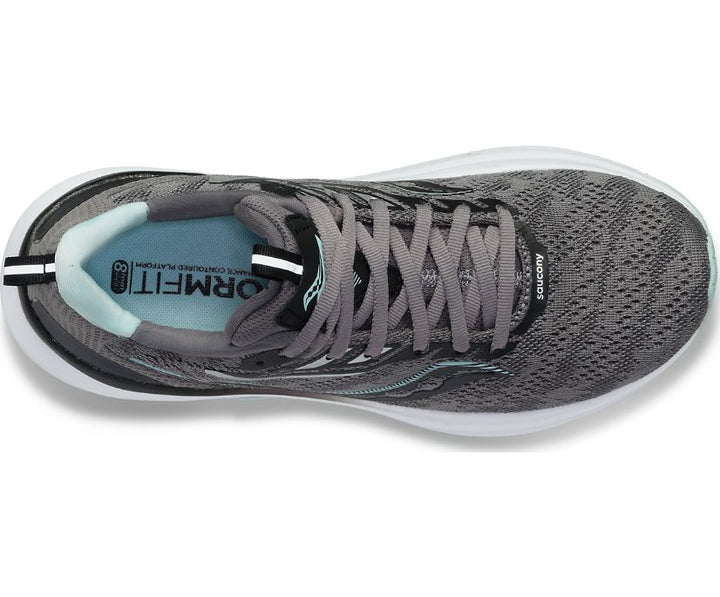 Women's Saucony Echelon 9 Color: Charcoal | Ice (WIDE WIDTH)