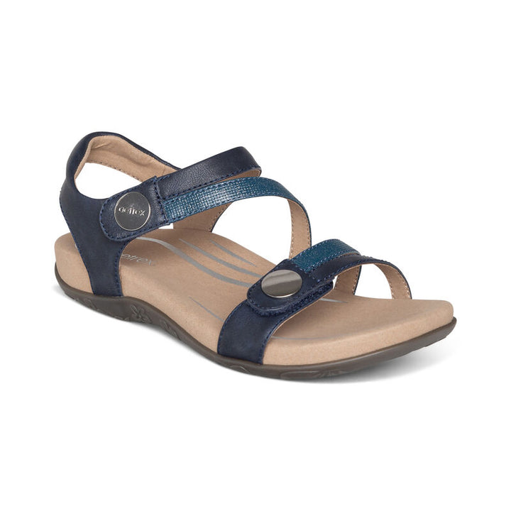 Women's Aetrex Jess Adjustable Quarter Strap Sandal  1