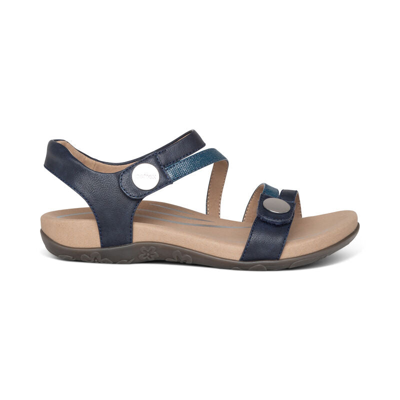 Women's Aetrex Jess Adjustable Quarter Strap Sandal  2