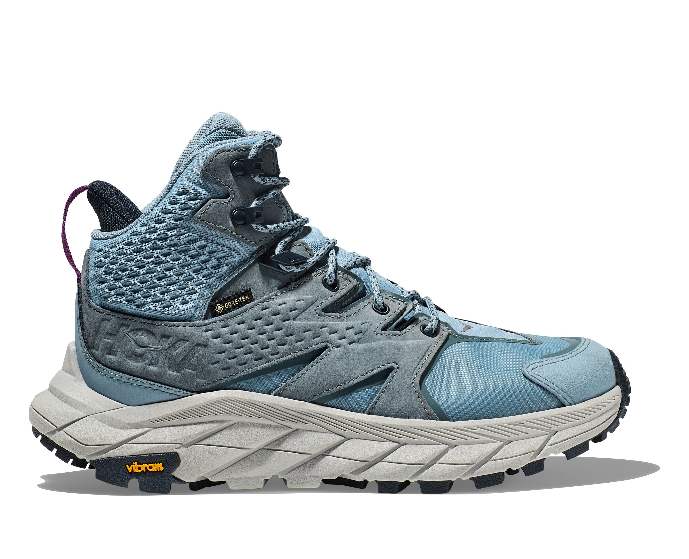 Women's Hoka Anacapa Mid GTX Color: Moutain Spring / Harbor Mist